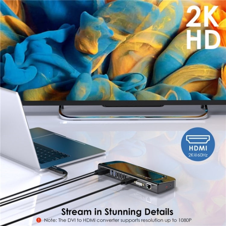 WAVLINK UG49DK4 Universal Laptop Docking Station Dual Monitor Supports DVI / HDMI / VGA(AU Plug) - free shipping - PMC Jewellery - Order now!