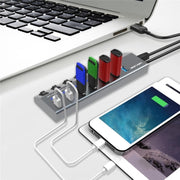 WAVLINK UH3076 5Gbps 7-port USB 3.0 Hub with Independent Switch and LED Indicator(EU Plug)