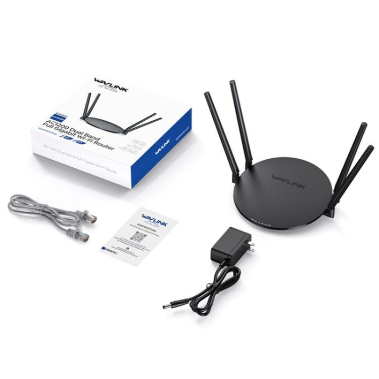 WAVLINK WN530HG3 AC1200 Dual Band AP Router 1000Mbps WAN / LAN Ethernet Port, Plug:US Plug