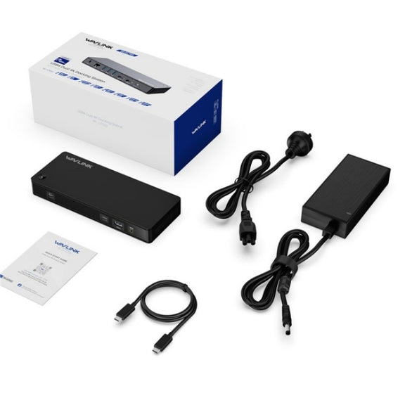 WAVLINK UTD22 Support 96W Laptop Charging USB4 Docking Station Dual Monitor USB-C Hub(EU Plug)