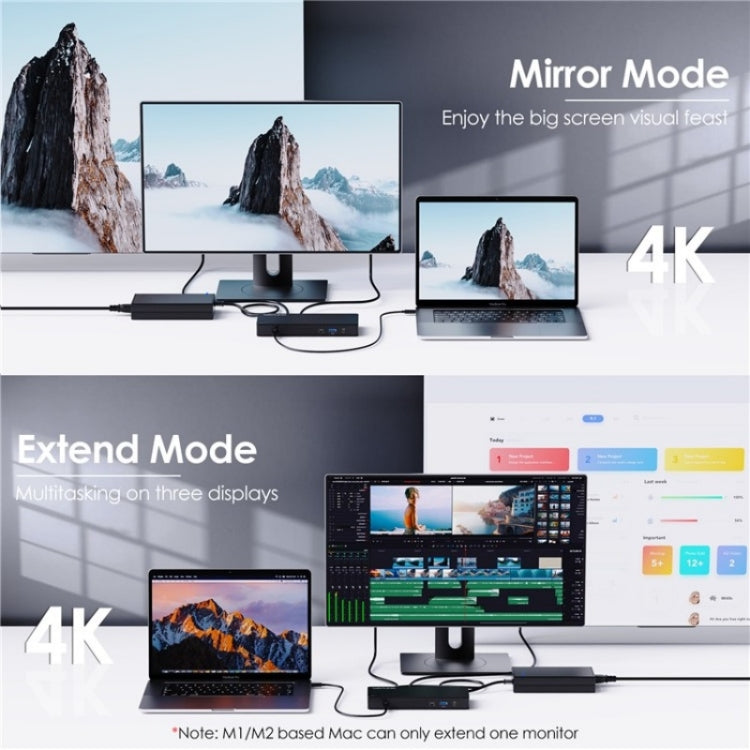 WAVLINK UTD22 Support 96W Laptop Charging USB4 Docking Station Dual Monitor USB-C Hub(AU Plug) - free shipping - PMc TechLife - Order now!