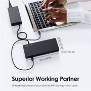 WAVLINK UTD22 Support 96W Laptop Charging USB4 Docking Station Dual Monitor USB-C Hub(US Plug)