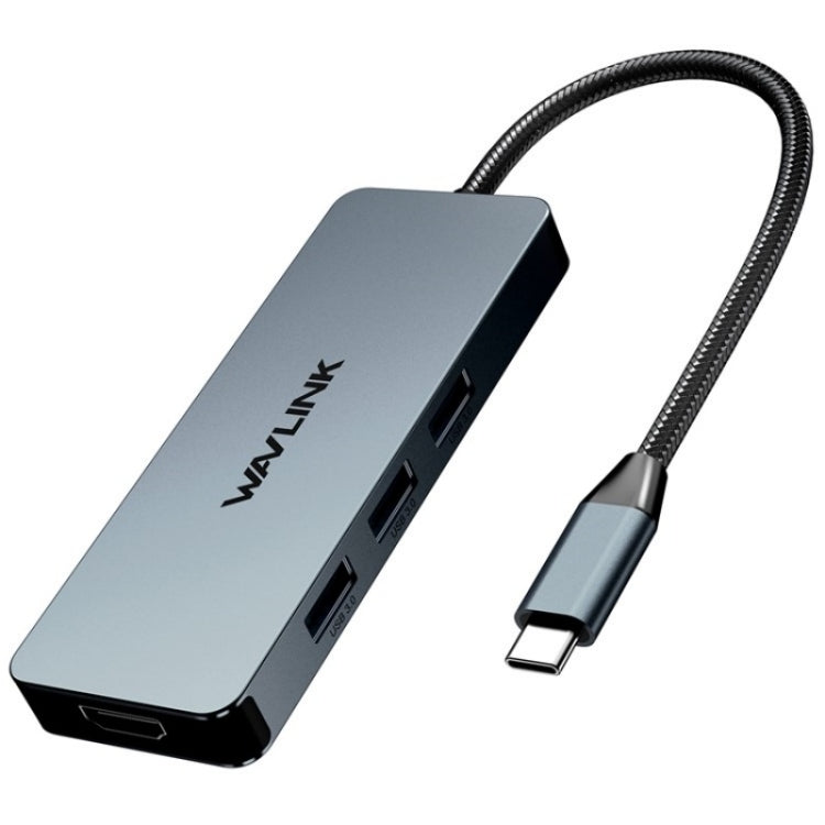 WAVLINK UHP3416 7-in-1 PD100W Charging SD / TF Card Reader 4K HD Type-C Docking Station(Grey) - free shipping - PMC Jewellery - Order now!