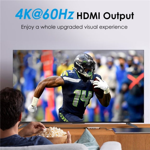 WAVLINK UHP3416 7-in-1 PD100W Charging SD / TF Card Reader 4K HD Type-C Docking Station(Blackish Green)