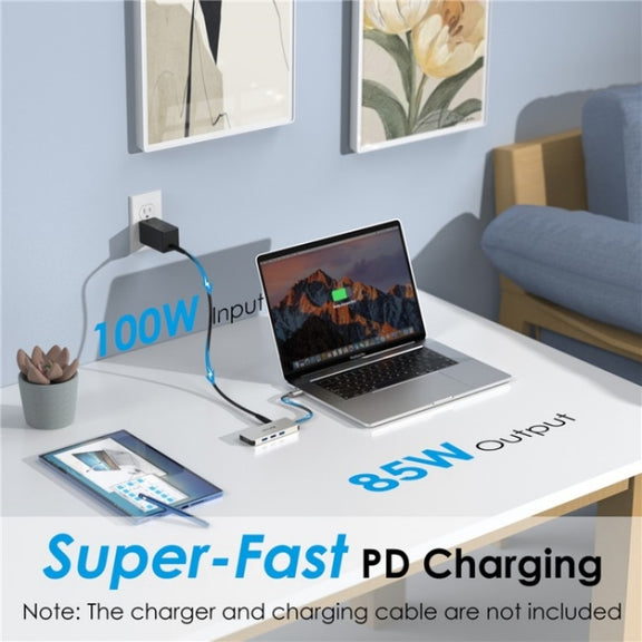 WAVLINK UHP3416 7-in-1 PD100W Charging SD / TF Card Reader 4K HD Type-C Docking Station(Black)