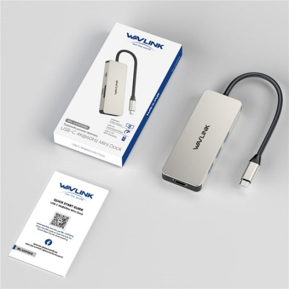 WAVLINK UHP3416 7-in-1 PD100W Charging SD / TF Card Reader 4K HD Type-C Docking Station(Rose Gold)