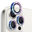 For iPhone 16 Pro / 16 Pro Max NORTHJO Rhinestone Camera Lens Protector Tempered Glass Metal Ring Film(Colorful) - free shipping - PMC TechLife - Order now!