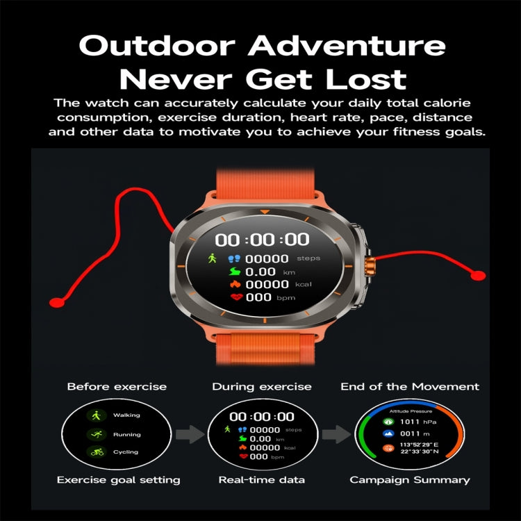 Z7 Ultra 1.46 inch Color Screen Smart Watch, Support Bluetooth Call / Wellness Tracking(White)