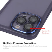 For iPhone 16 Pro ENKAY Hat-Prince Translucent Matte TPU Phone Case with Lens Film(Blue)