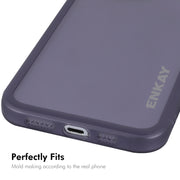 For iPhone 16 Pro Max ENKAY Hat-Prince Translucent Matte TPU Phone Case with Lens Film(White)
