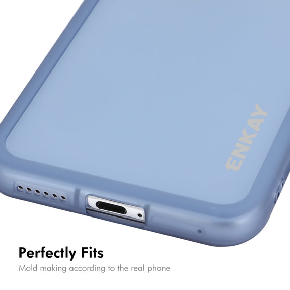 For Huawei Pura 70 ENKAY Hat-Prince Translucent Matte TPU Phone Case with Lens Film(Purple)
