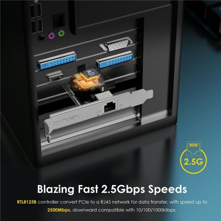 WAVLINK NWP002 2Gbps RTL8125B Chip RJ45 Ethernet Adapter Pcie Network Card - free shipping - PMC Jewellery - Order now!