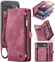 For Google Pixel 9 / 9 Pro CaseMe 008 Detachable Multifunctional Leather Phone Case(Wine Red) - Google Cases by CaseMe | Online Shopping South Africa | PMC Jewellery | Buy Now Pay Later Mobicred