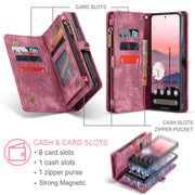 For Google Pixel 9 / 9 Pro CaseMe 008 Detachable Multifunctional Leather Phone Case(Wine Red)