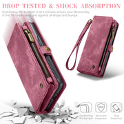 For Google Pixel 9 / 9 Pro CaseMe 008 Detachable Multifunctional Leather Phone Case(Wine Red)
