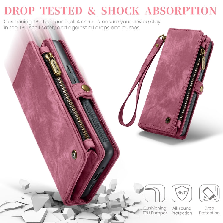 For Google Pixel 9 Pro XL CaseMe 008 Detachable Multifunctional Leather Phone Case(Wine Red)