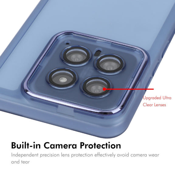For Xiaomi 14 Pro ENKAY Hat-Prince Translucent Matte TPU Phone Case with Lens Film(Purple)