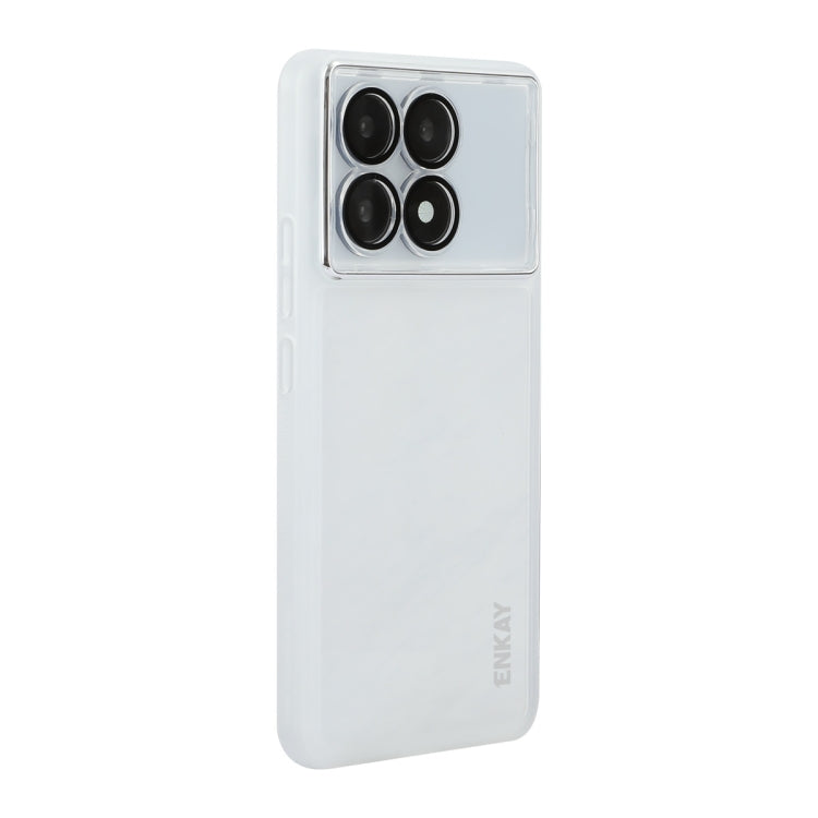 For Redmi K70 / K70 Pro ENKAY Hat-Prince Translucent Matte TPU Phone Case with Lens Film(White) - free shipping - PMC Jewellery - Order now!