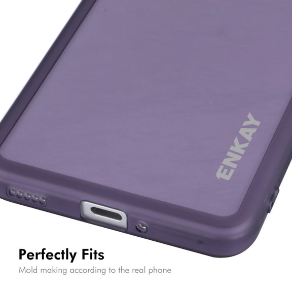 For Redmi K70 Ultra ENKAY Hat-Prince Translucent Matte TPU Phone Case with Lens Film(Purple)