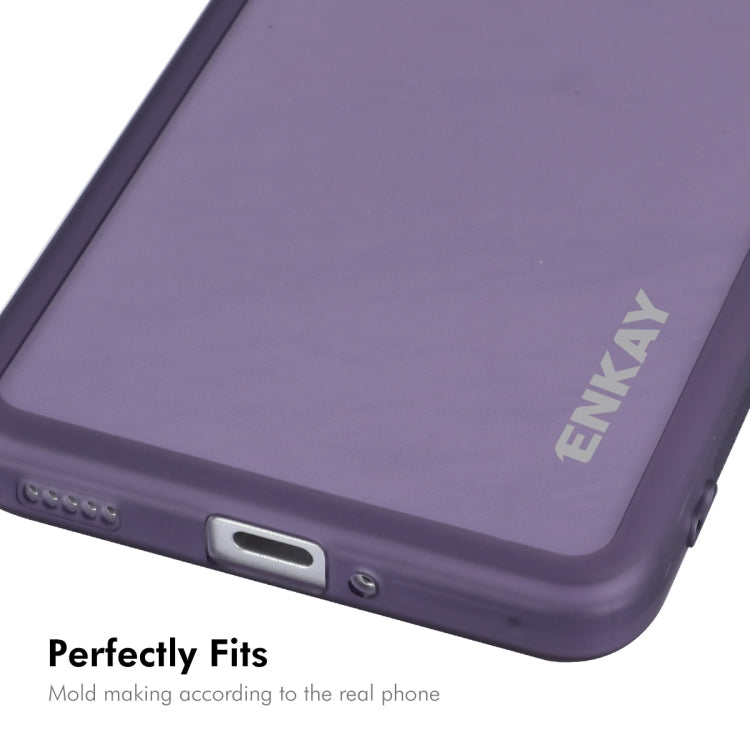For Redmi K70 Ultra ENKAY Hat-Prince Translucent Matte TPU Phone Case with Lens Film(Purple)