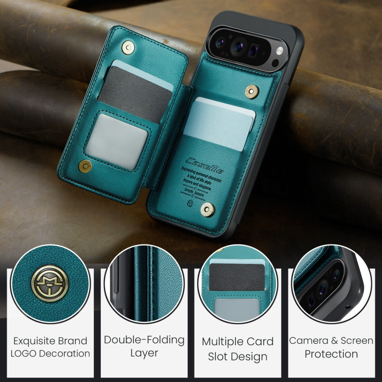 For Google Pixel 9 Pro XL CaseMe C22 Card Slots Holder RFID Anti-theft Phone Case(Green)