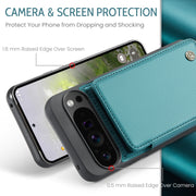 For Google Pixel 9 Pro XL CaseMe C22 Card Slots Holder RFID Anti-theft Phone Case(Green)