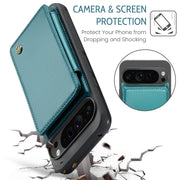 For Google Pixel 9 Pro XL CaseMe C22 Card Slots Holder RFID Anti-theft Phone Case(Green)