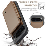 For Google Pixel 9 Pro XL CaseMe C22 Card Slots Holder RFID Anti-theft Phone Case(Brown)
