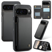 For Google Pixel 9 Pro XL CaseMe C22 Card Slots Holder RFID Anti-theft Phone Case(Black)