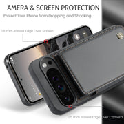 For Google Pixel 9 Pro XL CaseMe C22 Card Slots Holder RFID Anti-theft Phone Case(Black)