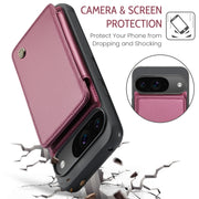 For Google Pixel 9 / 9 Pro CaseMe C22 Card Slots Holder RFID Anti-theft Phone Case(Wine)