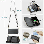 For Google Pixel 9 Pro XL CaseMe C36 Card Slots Zipper Wallet RFID Anti-theft Leather Phone Case(Black)