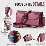 For Google Pixel 9 Pro XL CaseMe C36 Card Slots Zipper Wallet RFID Anti-theft Leather Phone Case(Wine)