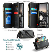 For Google Pixel 9 / 9 Pro CaseMe C36 Card Slots Zipper Wallet RFID Anti-theft Leather Phone Case(Black)