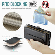 For Google Pixel 9 / 9 Pro CaseMe C36 Card Slots Zipper Wallet RFID Anti-theft Leather Phone Case(Black)