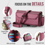 For Google Pixel 9 / 9 Pro CaseMe C36 Card Slots Zipper Wallet RFID Anti-theft Leather Phone Case(Wine)