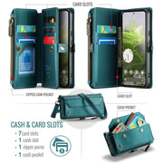 For Google Pixel 9 / 9 Pro CaseMe C36 Card Slots Zipper Wallet RFID Anti-theft Leather Phone Case(Green)