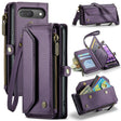 For Google  Pixel 10 / 10 Pro / 9 CaseMe C36 Card Slots Zipper Wallet RFID Anti-theft Leather Phone Case(Purple) - free shipping - PMC Jewellery - Order now!