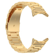 For Google Pixel Watch 3 41mm Three Beads Stainless Steel Metal Watch Band(Gold)