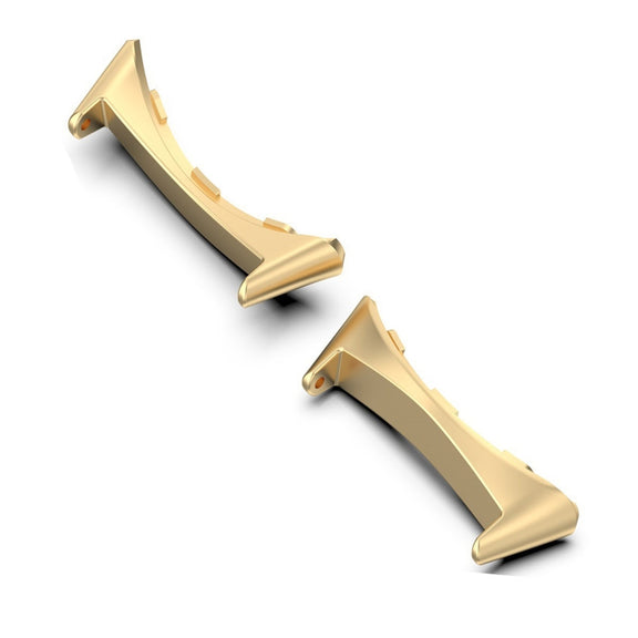 For Google Pixel Watch 3 45mm 1 Pair Stainless Steel Metal Watch Band Connector(Gold)