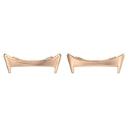 For Google Pixel Watch 3 41mm 1 Pair Stainless Steel Metal Watch Band Connector(Rose Gold)