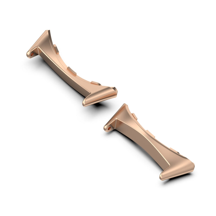 For Google Pixel Watch 3 41mm 1 Pair Stainless Steel Metal Watch Band Connector(Rose Gold)