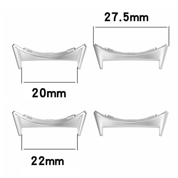 For Google Pixel Watch 3 41mm 1 Pair Stainless Steel Metal Watch Band Connector(Rose Gold)