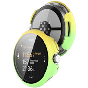 For Google Pixel Watch 3 41mm PC + Tempered Film Integrated Watch Protective Case(Yellow+Green)