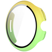 For Google Pixel Watch 3 41mm PC + Tempered Film Integrated Watch Protective Case(Yellow+Green)