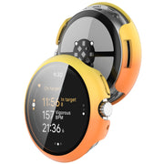 For Google Pixel Watch 3 41mm PC + Tempered Film Integrated Watch Protective Case(Yellow+Orange)