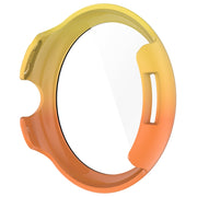 For Google Pixel Watch 3 41mm PC + Tempered Film Integrated Watch Protective Case(Yellow+Orange)