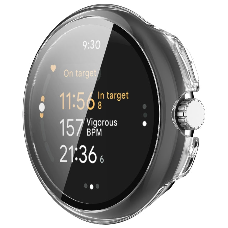 For Google Pixel Watch 3 41mm PC + Tempered Film Integrated Watch Protective Case(Transparent)