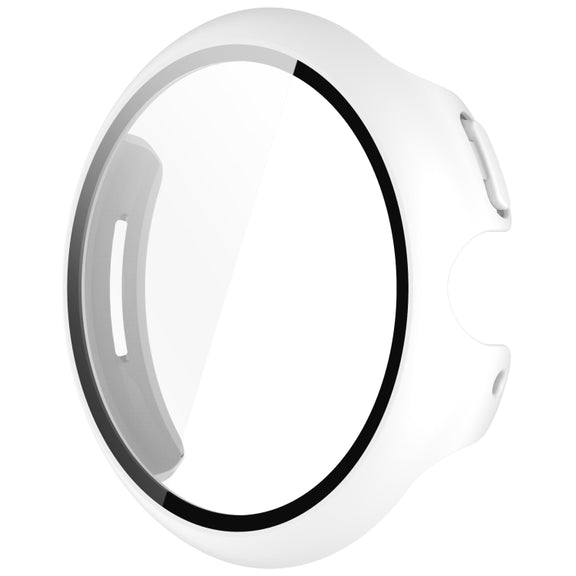 For Google Pixel Watch 3 41mm PC + Tempered Film Integrated Watch Protective Case(White)