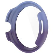 For Google Pixel Watch 3 45mm PC + Tempered Film Integrated Watch Protective Case(Blue+Purple)